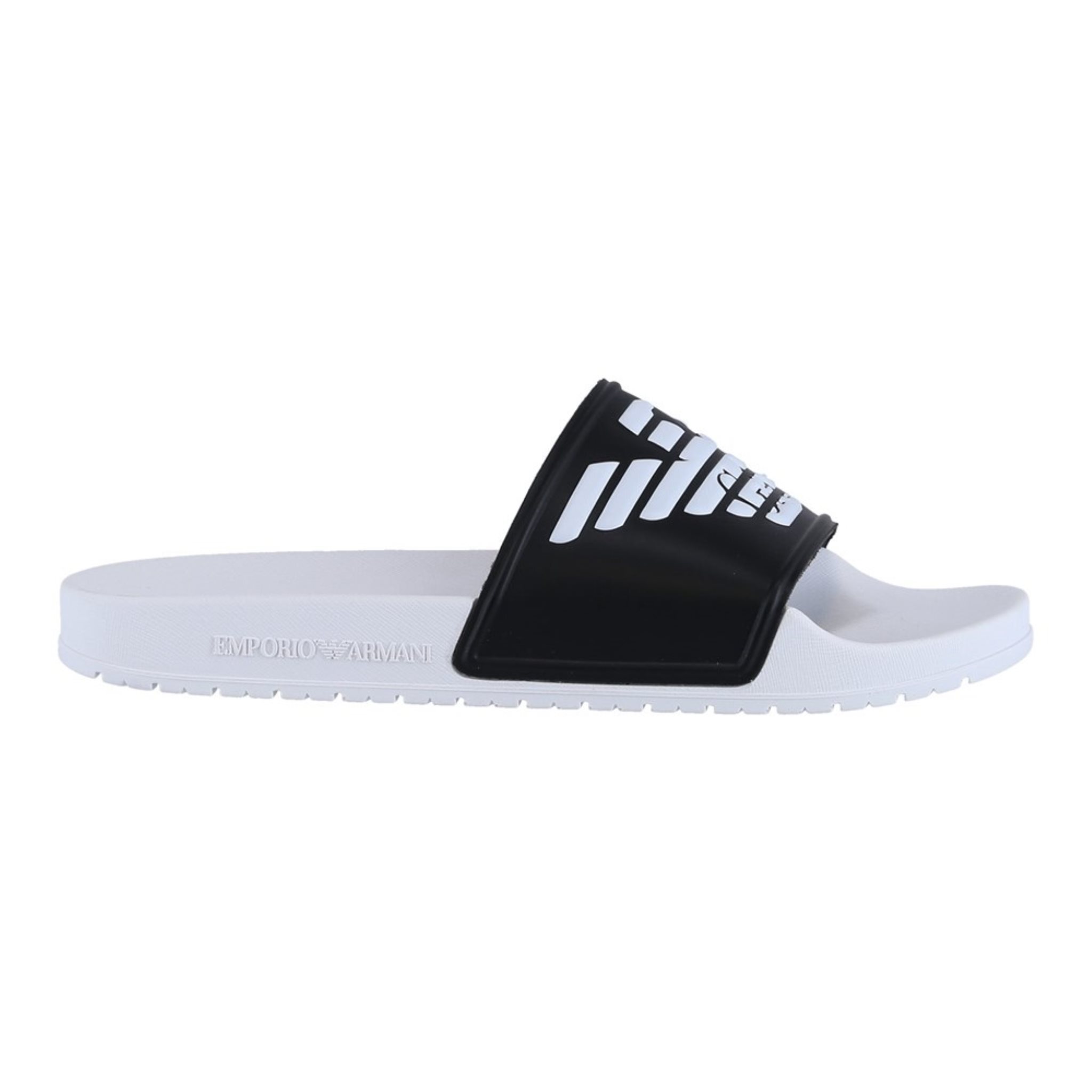 Emporio Armani Beachwear pánske šľapky biele a čierne 46
