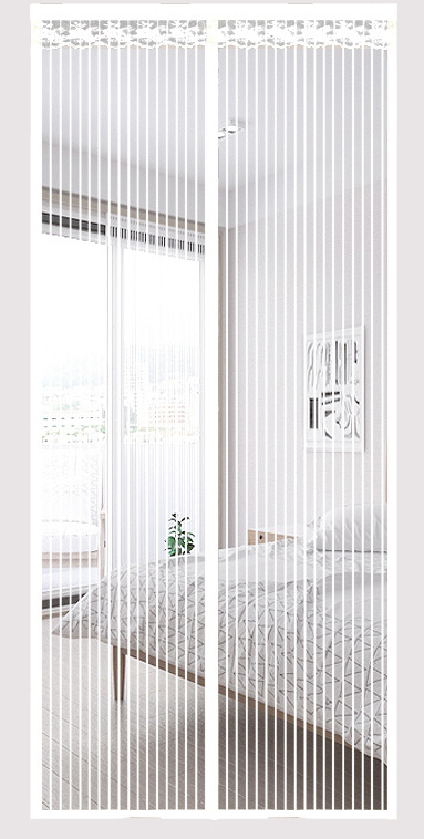 INF Magnetische Fliegengittertür mit 9 Magnetpaaren, Weiß, 100 cm x 200 cm 364514