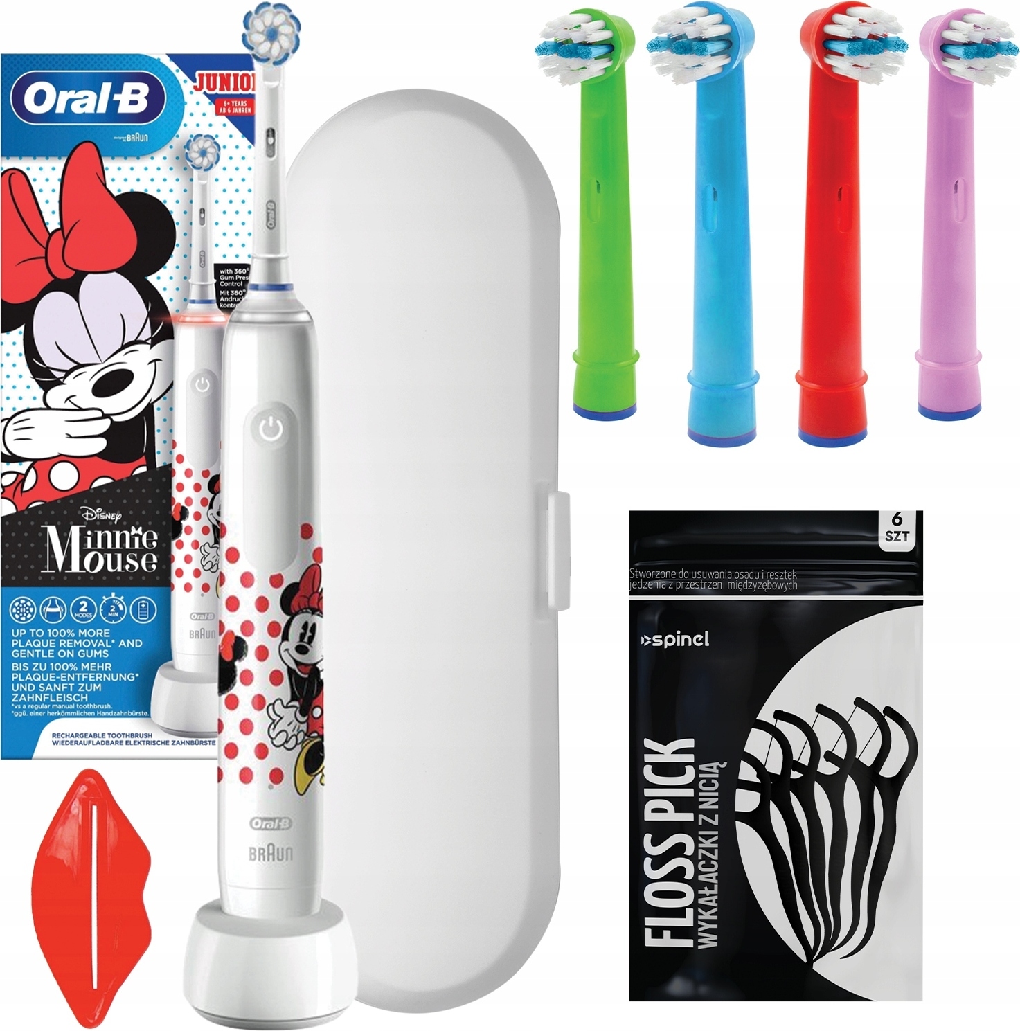 SADA ZUBNÝCH Kefiek ORAL-B JUNIOR MINNIE MOUSE MEGA