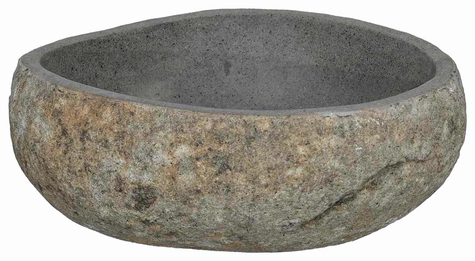 vidaXL Flusssteinwaschbecken Hellgrau 45 x 35 x 15 cm Flussstein 4103949