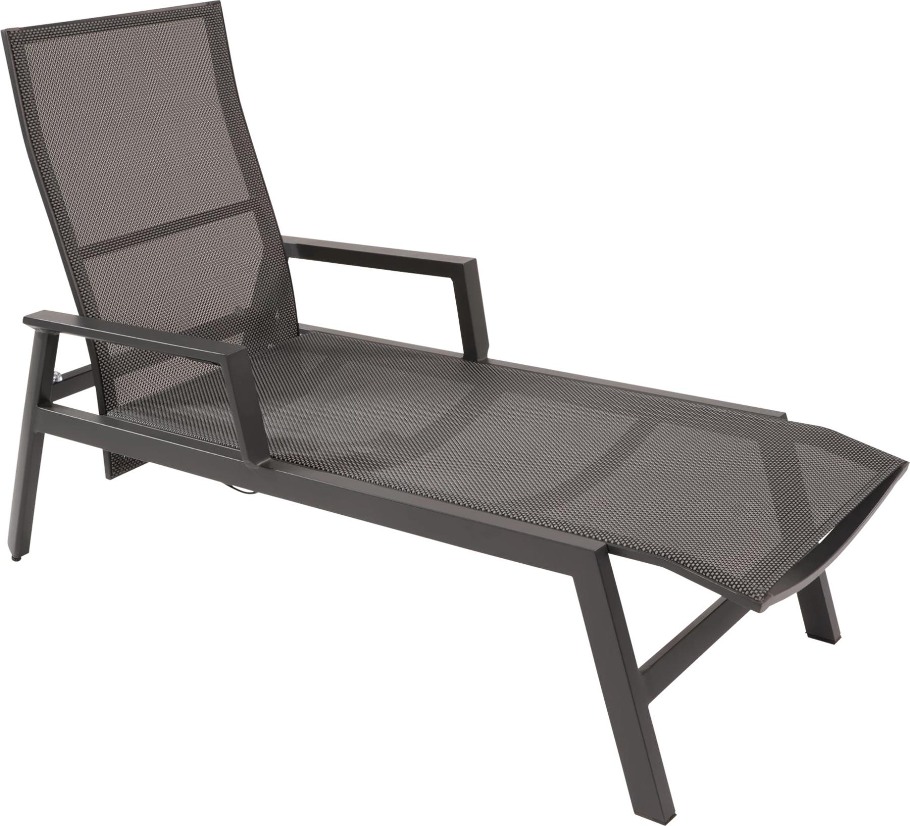 Sonnenliege - 71x154x102 cm - Aluminium - Textilene