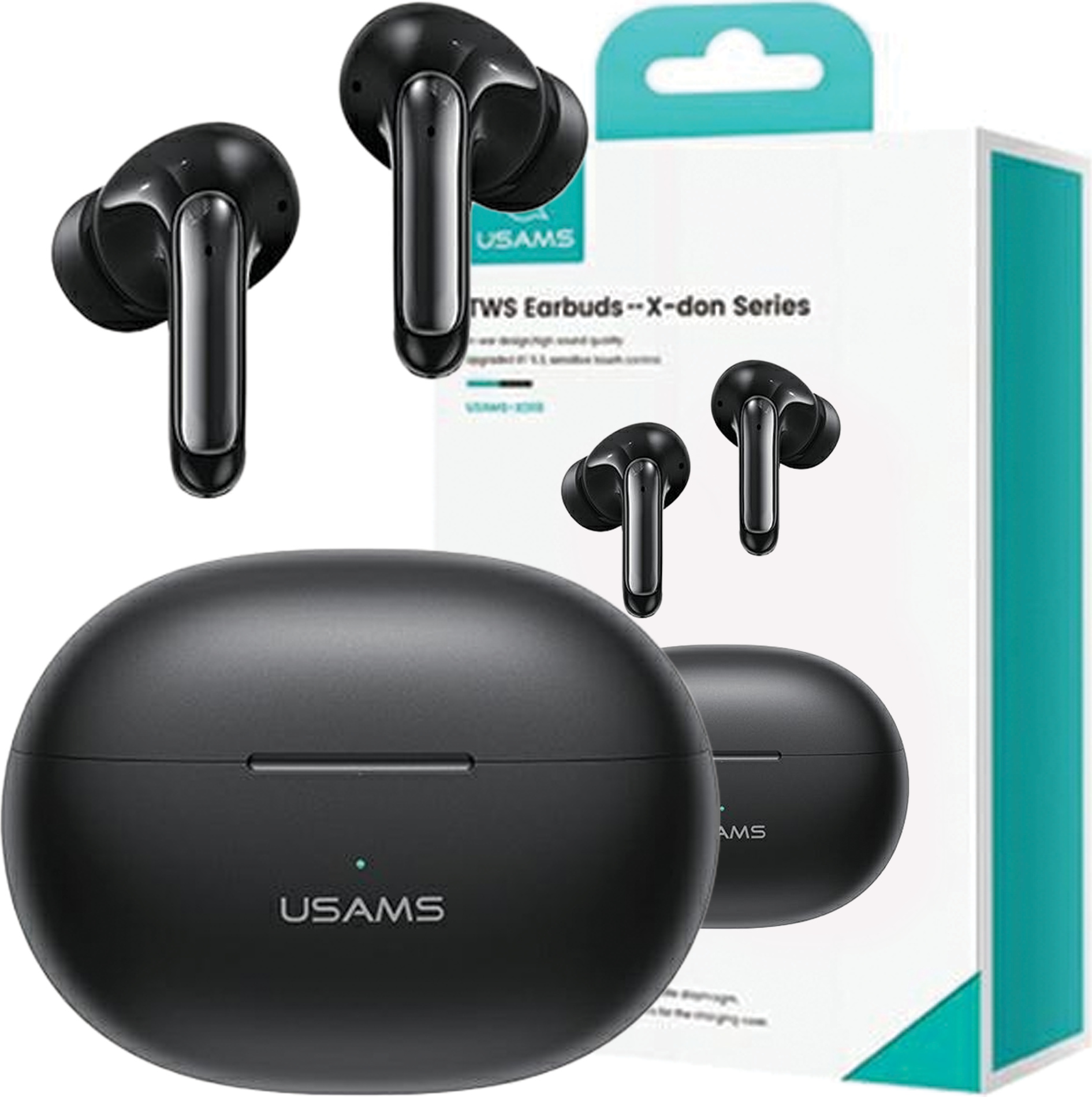 Usams Bluetooth Headphones TW S 5.3 X-Don Dual mic black