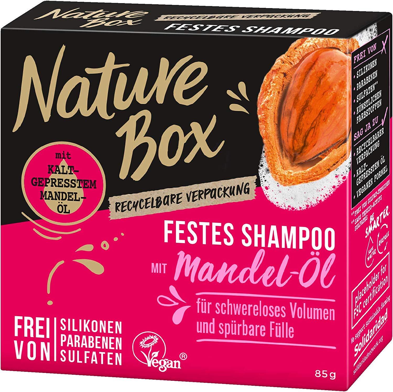 Schwarzkopf Nature Box Tuhý šampón s mandľovým olejom Vegan 85g