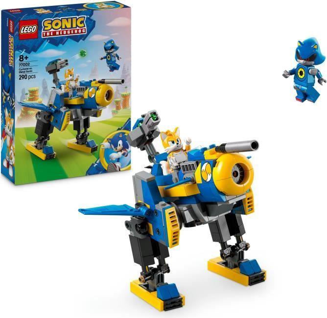 LEGO Sonic the Hedgehog 77002 Cyclone proti Metal Sonic, transformovateľný robot, vrátane minifigúrok Metal Sonic a Tails, s Chaos Emerald