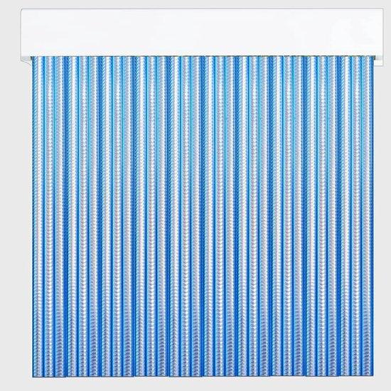 OEM Schwellevorhang - Insektenschutz für Außentüren - Insekten fernhalten - Aluminiumrahmen - 100x210 cm - Blau-transluzent 2026