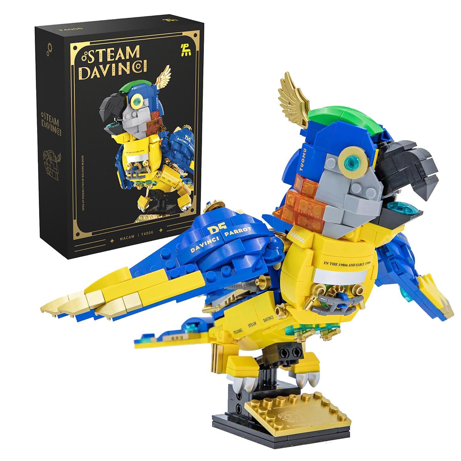 PENGBU RC Papagei Bauspielzeug, Tiere Figuren Spielzeug, Vogel Bausteine 490 St. Spielbausteine