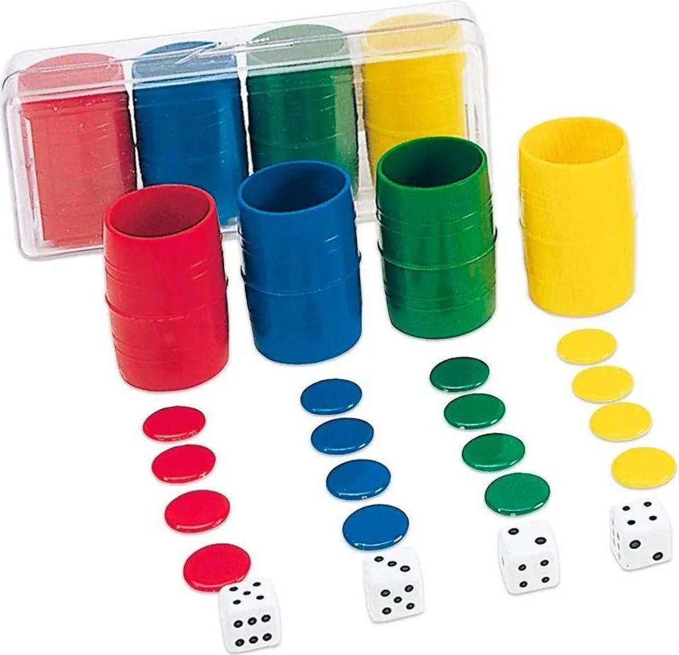 Würfelbecher mit Parchís-Jetons Cayro 639429