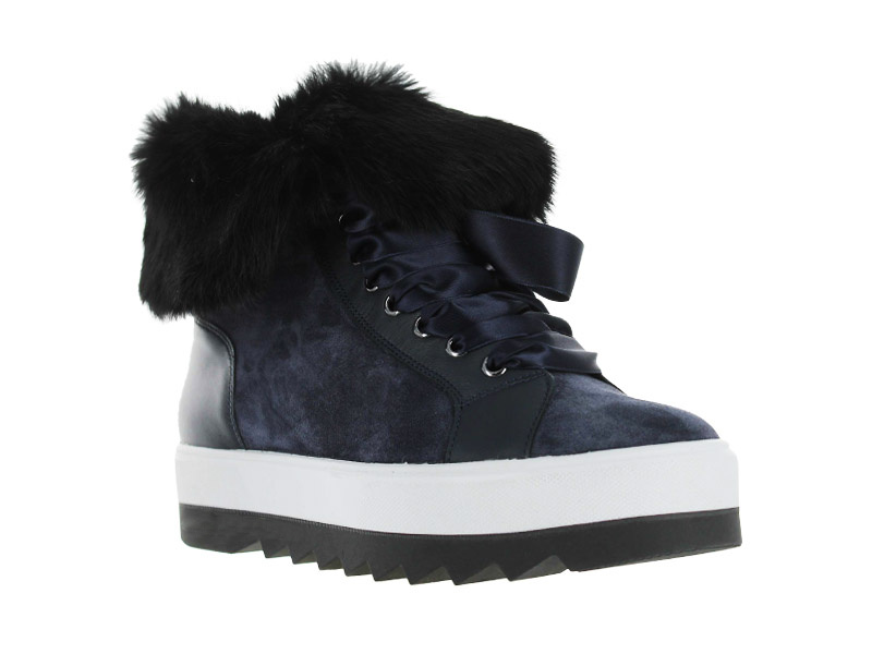 Dámske zimné topánky Hogl navy blue zateplené kožené s kožušinou Dámske zimné topánky Hogl navy blue zateplené kožené s kožušinou 37,5