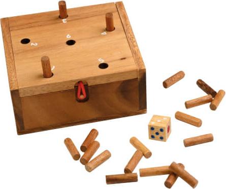 Philos Super Six Glücksspiel aus Holz für 2-10 Spieler, ab 8 Jahren