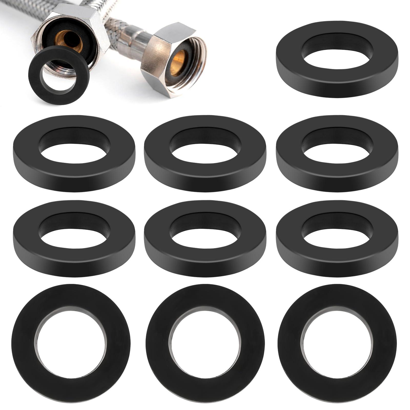 Markenlos Duschschlauchdichtung – Silikongel-Dichtungsringe 1/2 Zoll für Duschkopf und Schlauch (19 mm)