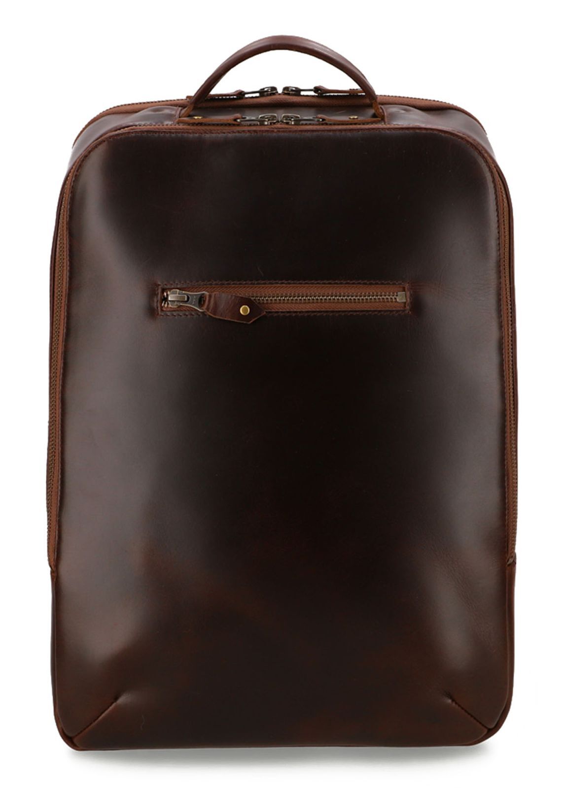 Buckle up Buckle & Seam Leder Rucksack Leon - Braun / Blau