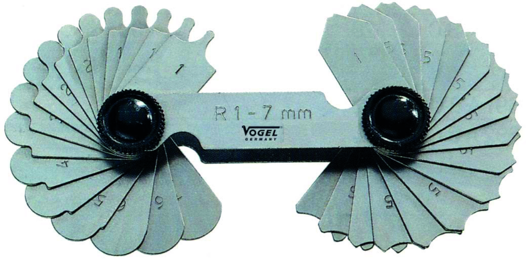 Vogel Radienschablone 17 Blatt 1,0-7,0mm, 472105