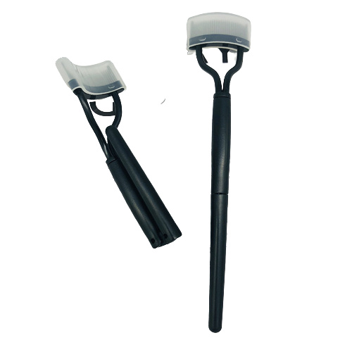 2er-Set Wimpernkämme Mit Doppelkopf – Wimperntrenner & Augenbrauenpinsel In Schwarz & Rosa, Aus Edelstahl 304, Mit Kappe