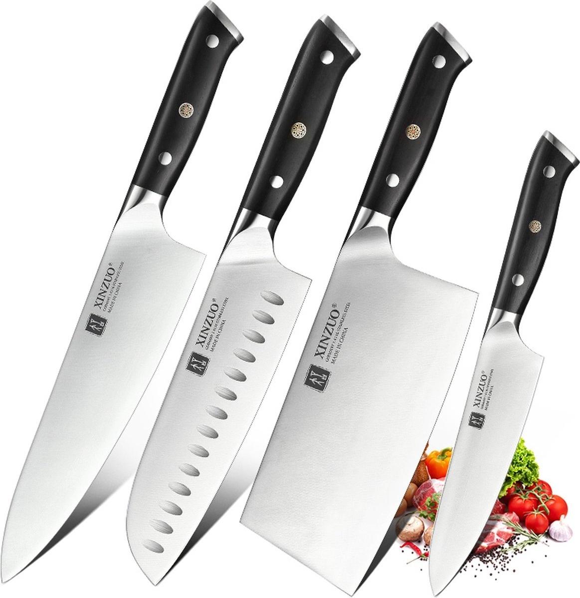 XinZuo - Messerset aus Edelstahl 4-teilig - B13S Yu series B13S-A4