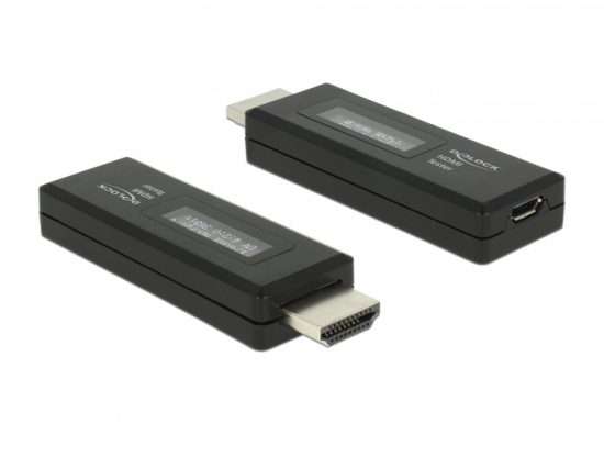 DELOCK HDMI-Tester f. EDID-Info m. OLED-Anzeige