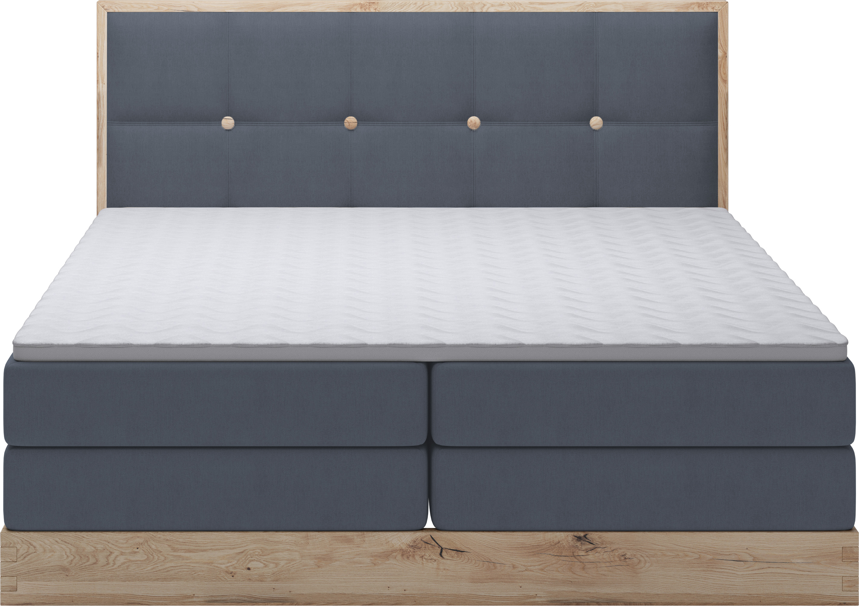Schlafzimmer Bett Elegantes Polsterbett ELLI - Kontinentalbett Mit Hochwertigen Materialien, 141 cm Breite Und Praktischem Stauraum | 140x200 cm | Blau