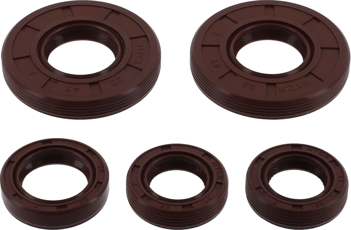 MotoPuls SET: Wellendichtringe braun (Rückförderdrall) S50, KR51/1, SR4-