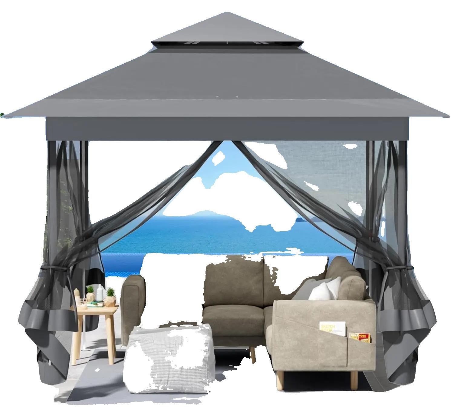 OEM Pop-Up Pavillon, 3,3 x 3,3 m Maße, UV50+ Schutz, Insektenresistent, 10,9 m² Fläche, Doppelt belüftetes Dach 4838