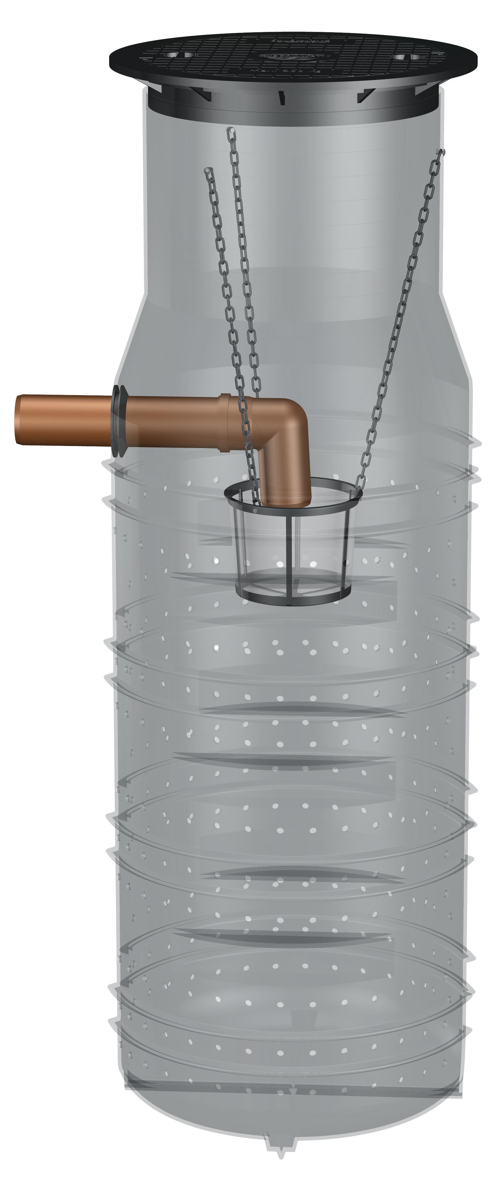 GreenLife Sickerschacht 950 l Gartenentwässerung Regenwassertank mit Sieb G0003701