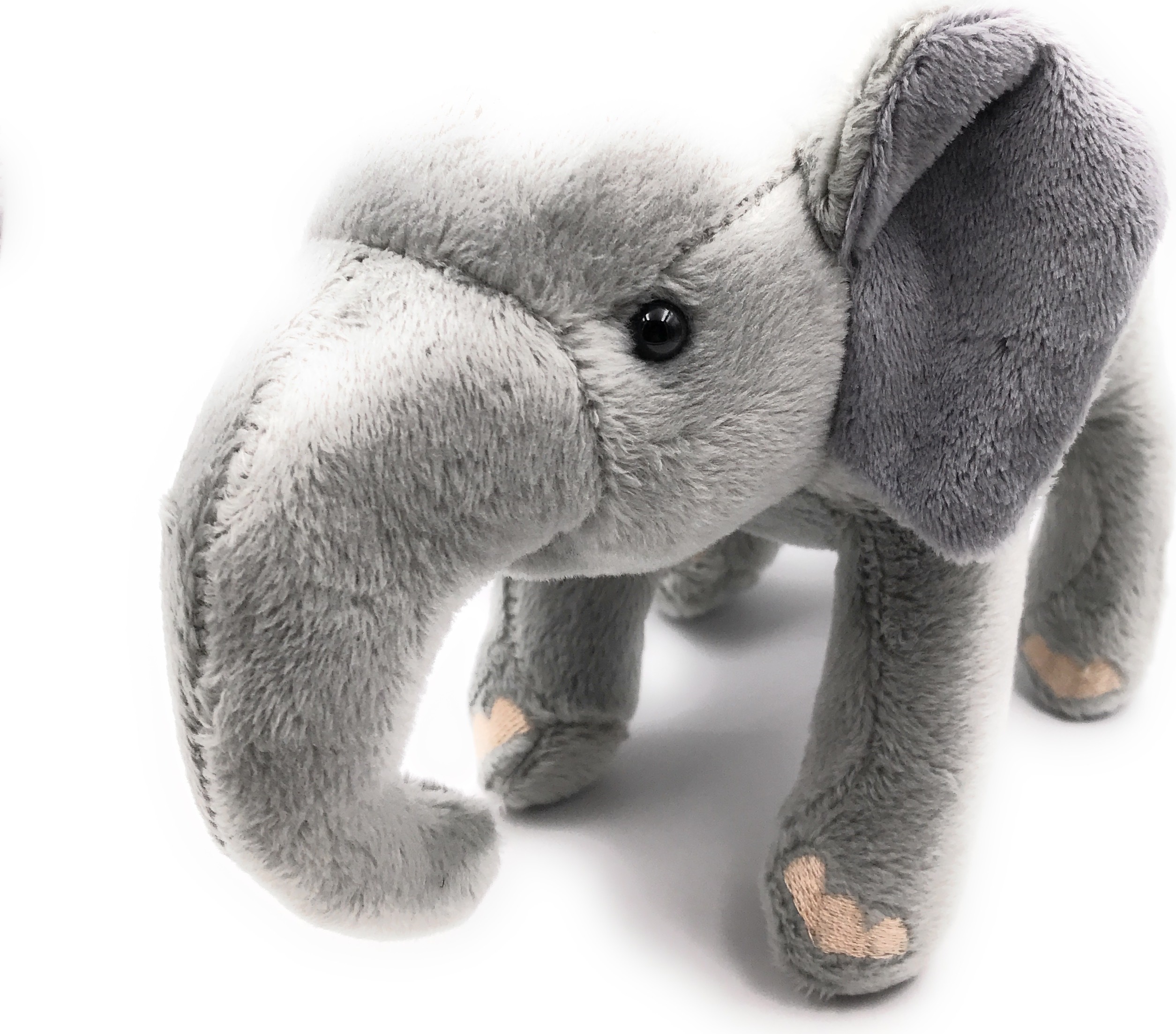Onwomania Plüschtier Kuscheltier Stoff Tier Elefant Dickhäuter stehend 22 cm