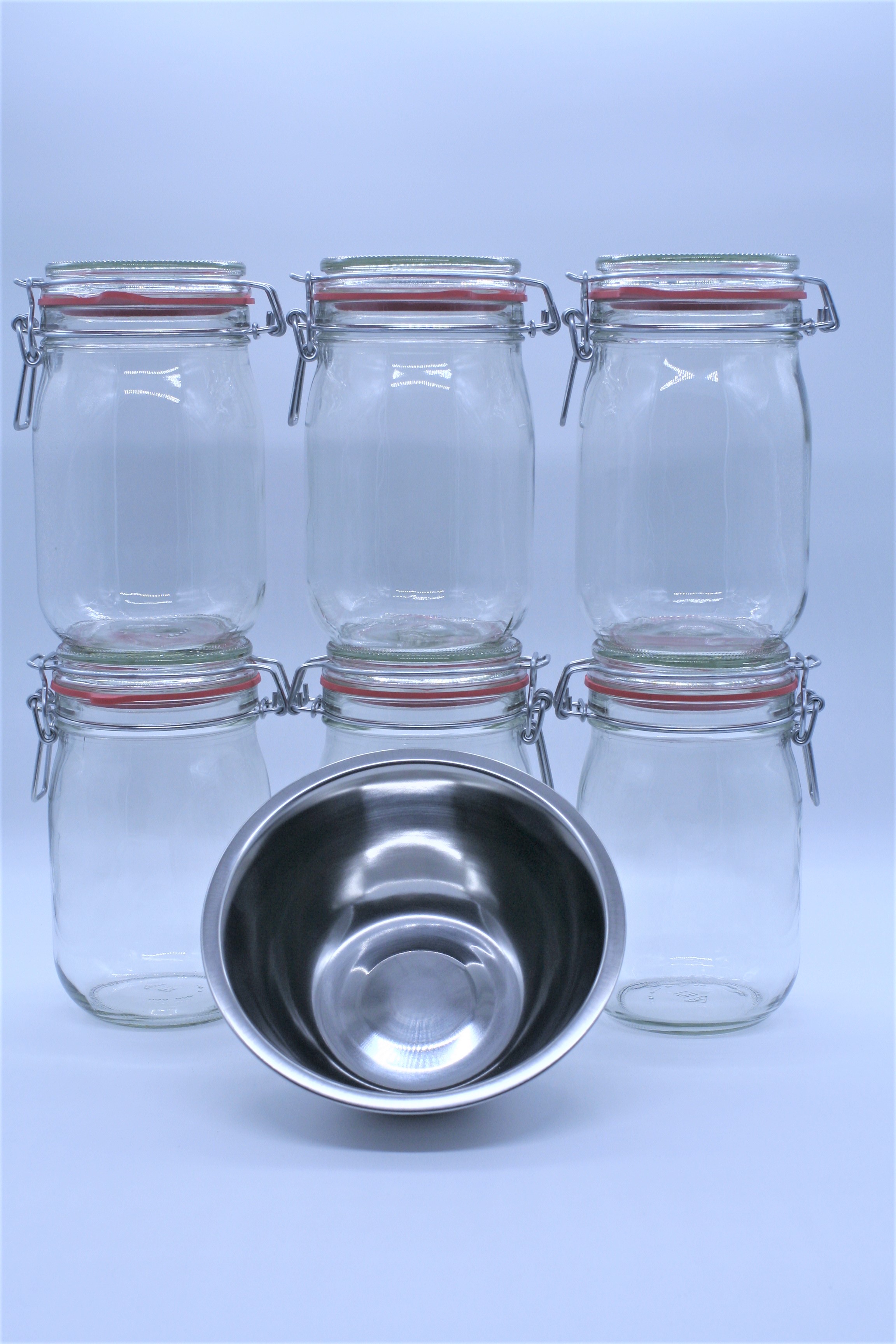 48er Set  Vorratsglas mit Bügelverschluss 500mlDrahtbügelglas Einmachglas 