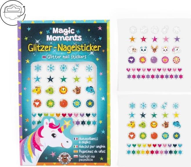 Trendhaus- MAGIC MOMENTS WS Nagelsticker-Set Glitzer 44-teilig