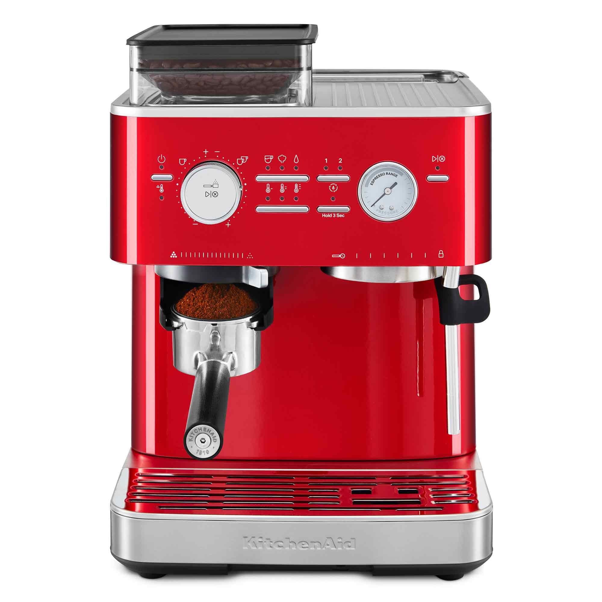 KitchenAid Espresso Maker Integrovaný mlynček na kávu Candy Apple Red 5KES6551ECA