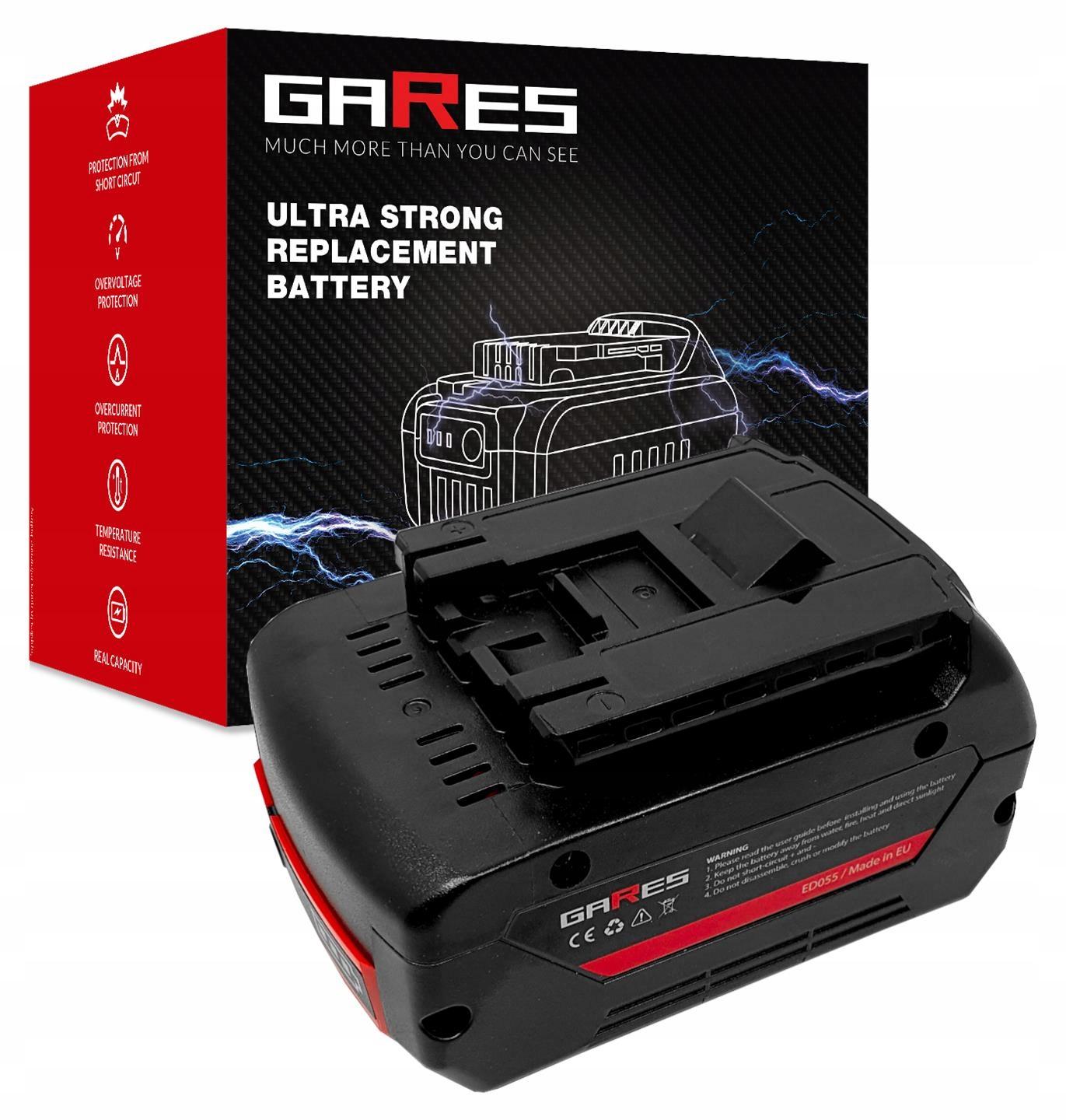 Gares Akkupack zum Zellentausch für Bosch GAS RHH GCG GOP GWS GBH GDS 24618-01 | 18 V 6 Ah Li-Ion | Ersatz-Zellenpack für Werkzeugakkus | Profi-Qualität Gares® ED056-18-60-BS-PL-5