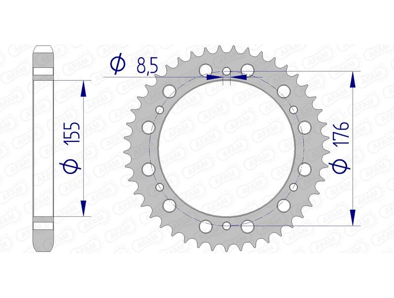AFAM Aluminiumritzel hinten 87601 - 530 87601-42