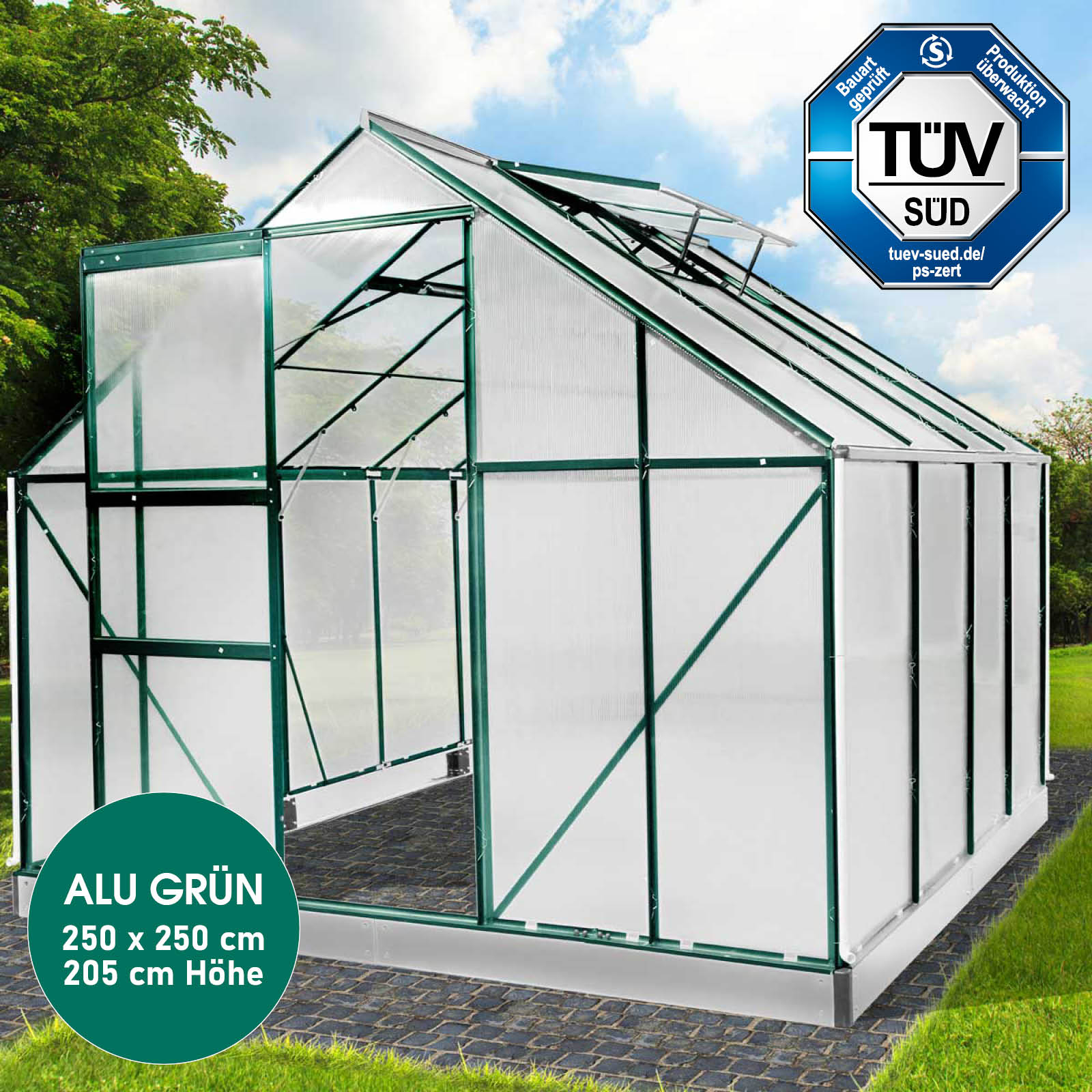 BRAST Gewächshaus Aluminium mit Fundament Kaufland.de