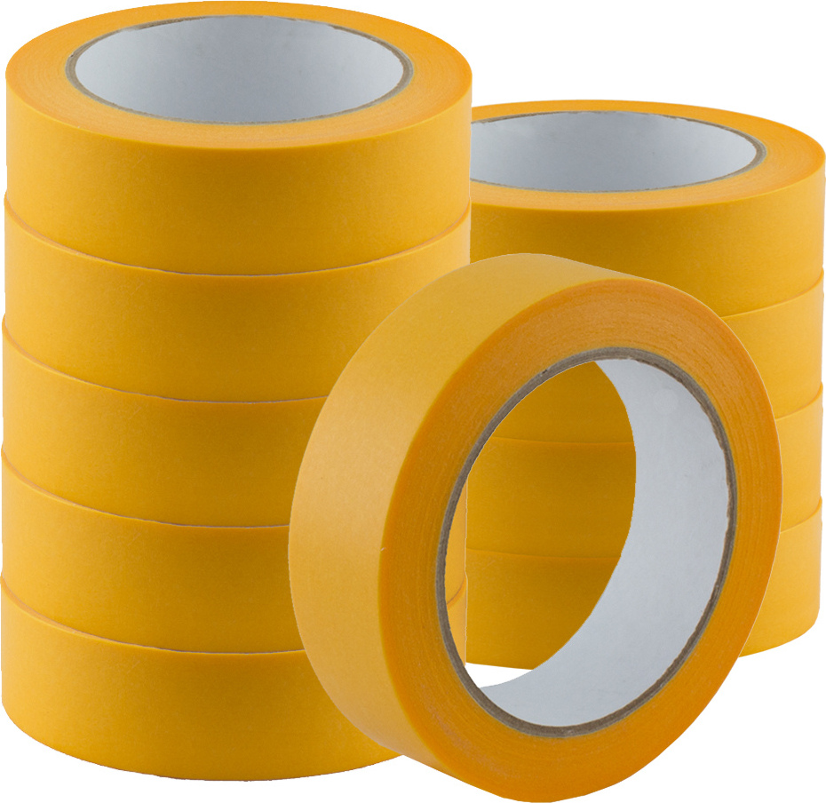 doitBau 24 Rollen UV Goldband PLUS 50mm x 50m Malerband Malerklebeband Malerkrepp Washi