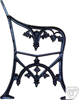 2x Bankbein Sitzbank-Beine Gusseisen Retro Bankkufen Bankgestell Stahl Gartenbank Beine