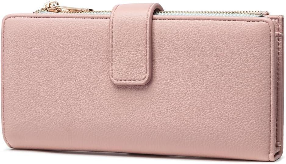 Frentree Damen Geldbörse mit RFID Schutz, 16 Kartenfächer, Ausweisfach, Münzfach, Scheinfächer & Handyfach, Viel Platz, Elegantes Portemonnaie