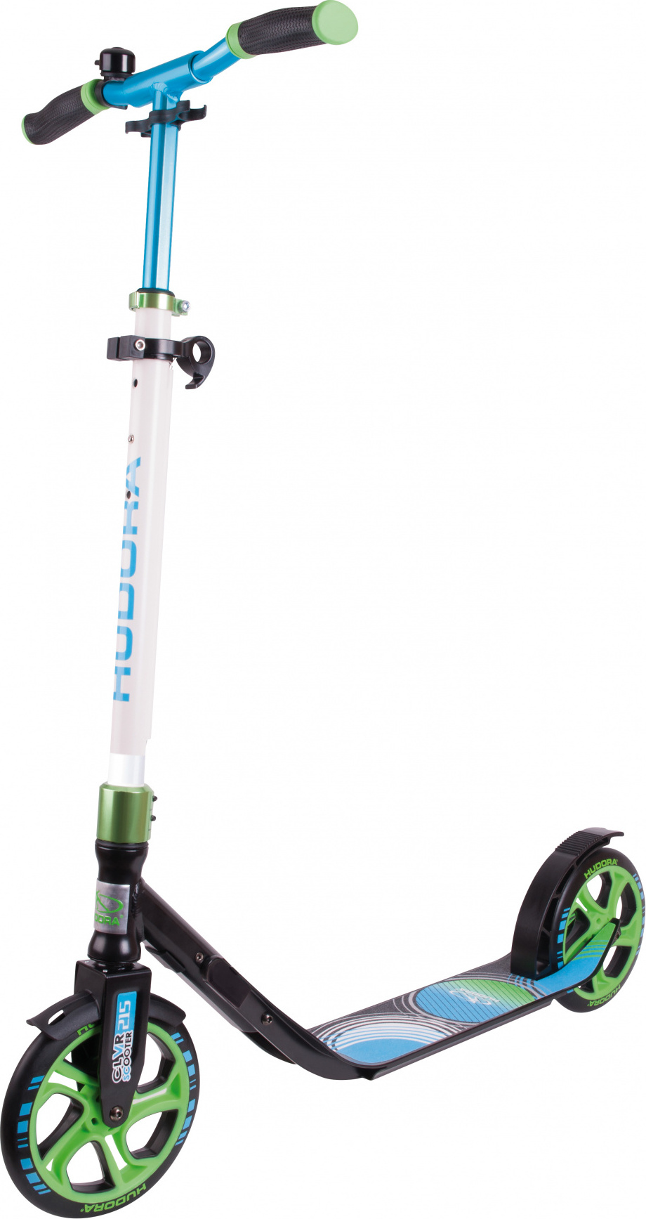 HUDORA Scooter CLVR 215 Roller Tretroller Cityroller Kickroller Kinder blau/grün