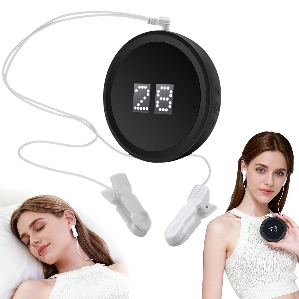 Slyrun Schlafunterstützungsgerät mit CES-Technologie, ergonomischem Ohrclip, USB-Ladung & Timer für ruhigen und tiefen Schlaf KAUF-QYSP-CE3096-024