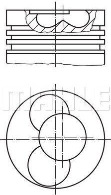 MAHLE ORIGINAL 028 21 00 Kolben für Zylinder 3, für Zylinder 4, für Zylinder 5