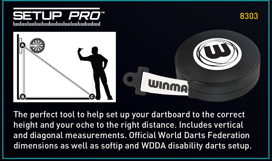 Winmau Setup Pro Maßband, 8303 8093.01