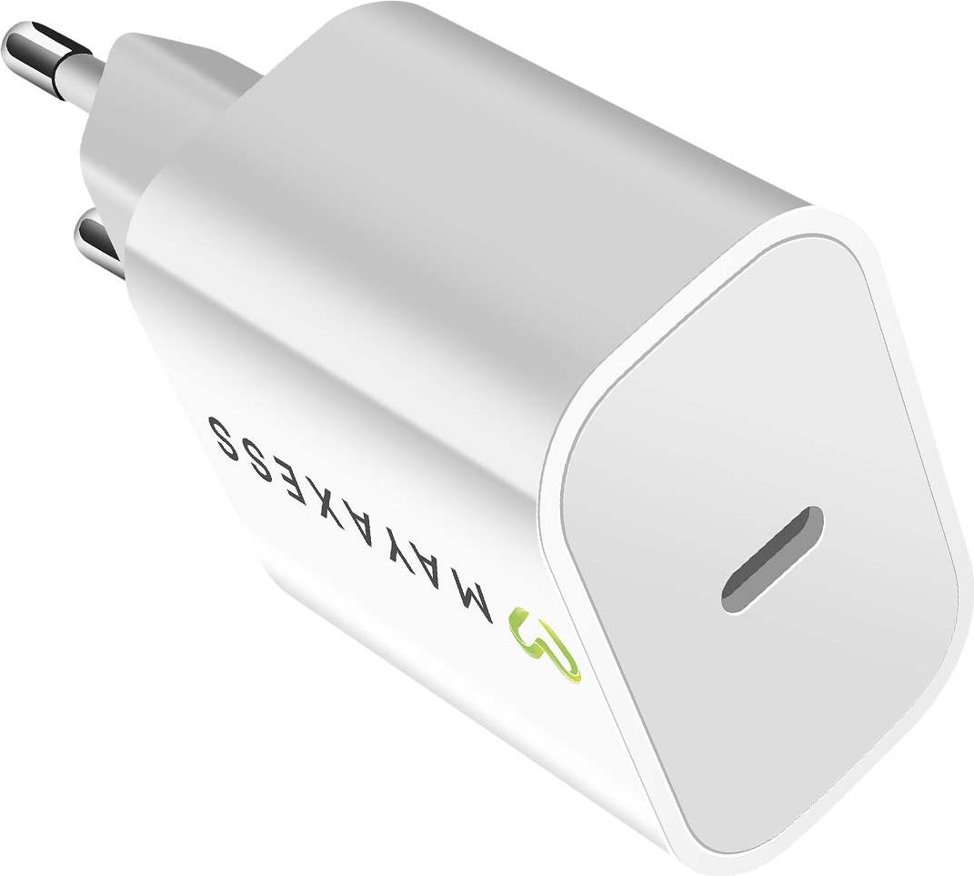 Mayaxess, rýchla nabíjačka USB-C 20W pre iPhone 17 / 17 Pro / 17 Pro Max /17 Air, biela