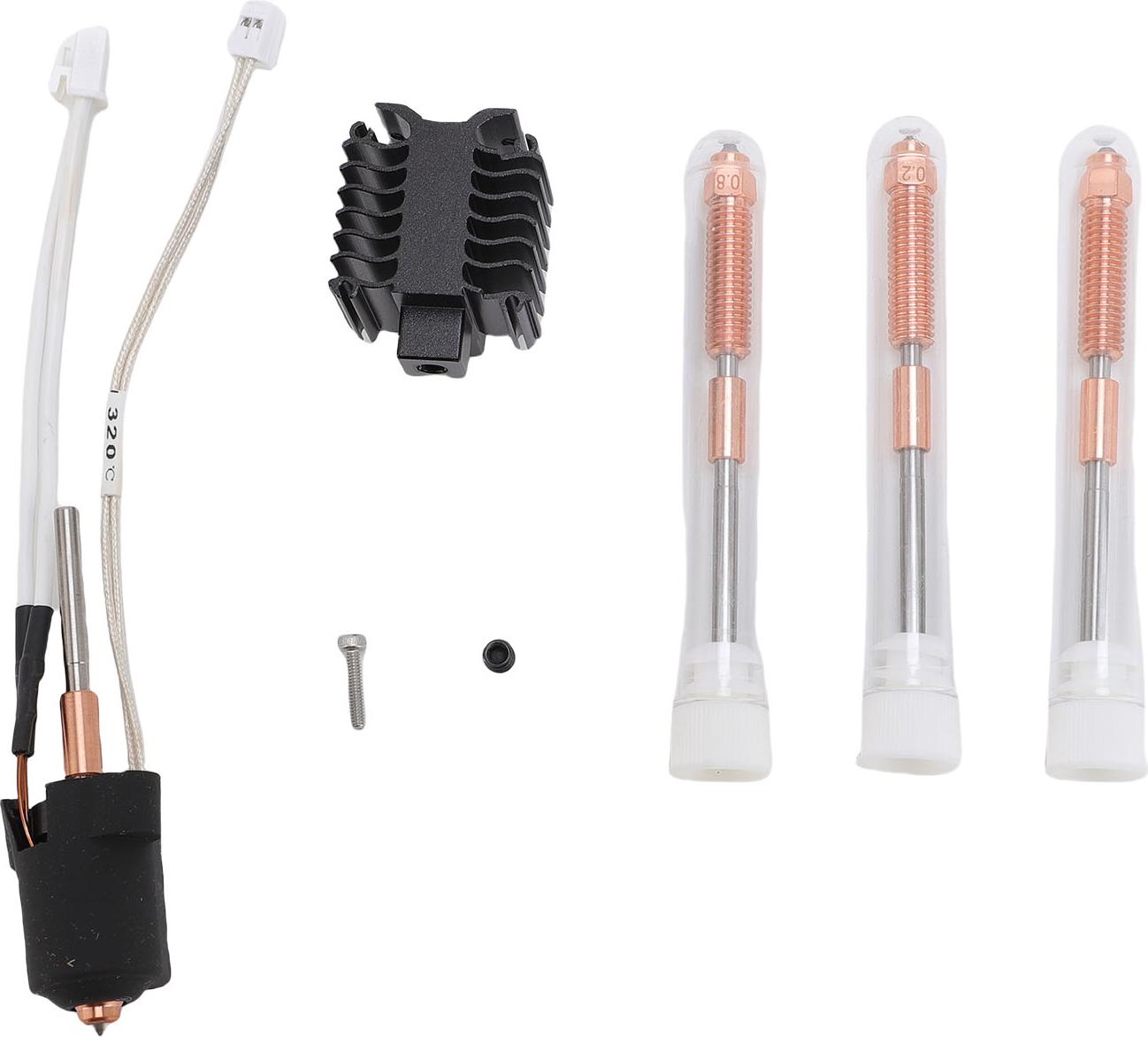 TWO TREES Hotend-Kit als Ersatz für Creality Ender-3 V3 3D-Drucker, 0,2 0,4 0,6 0,8 mm Schnellwechseldüsen, Keramik-Hotend-Kit