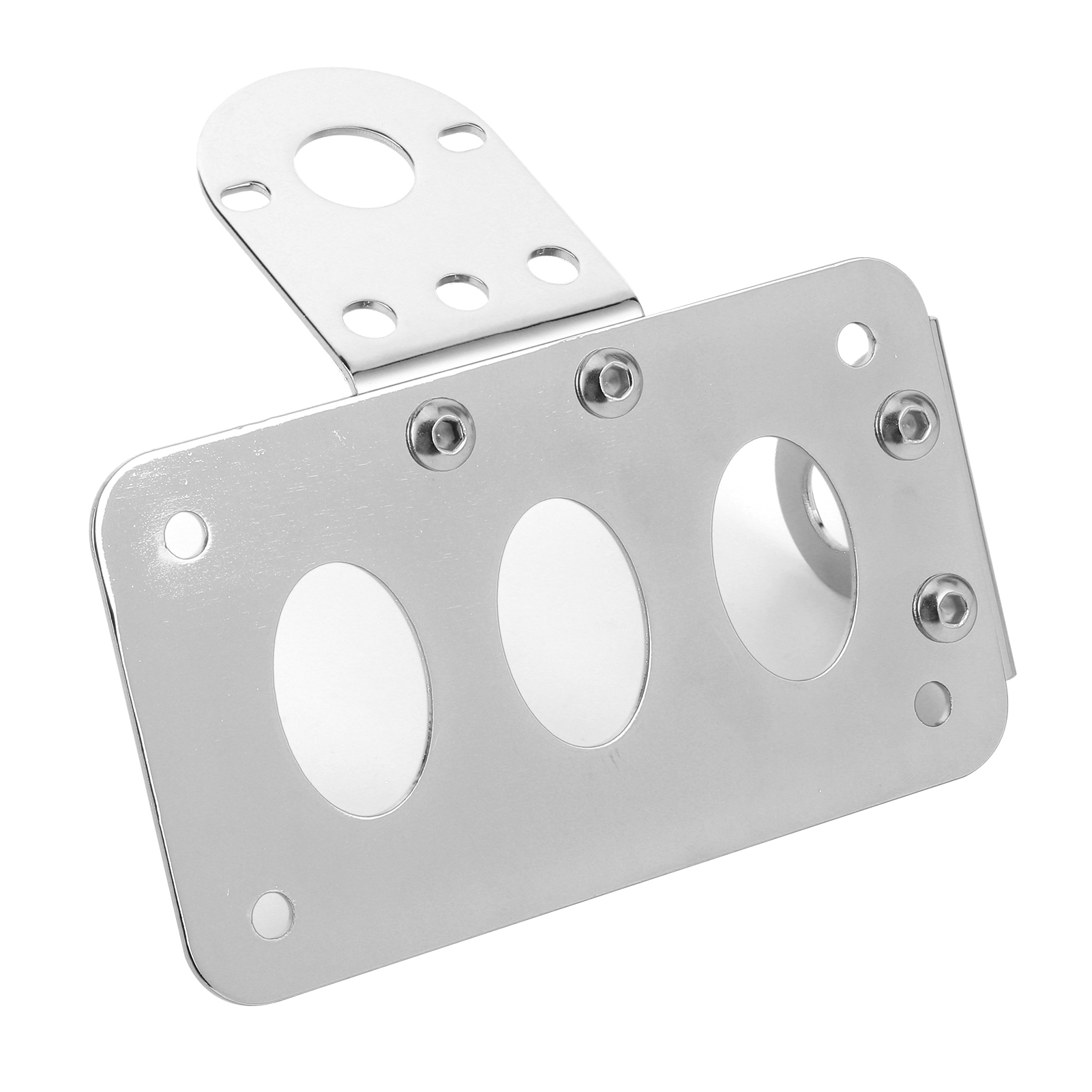 Cocosity Motorrad-Kennzeichenhalter,Motorrad-Kennzeichenhalter,Motor-Kennzeichenhalter,Kennzeichenrahmen,Aluminium-Kennzeichenrahmen,Seitenhalterung für Rücklicht