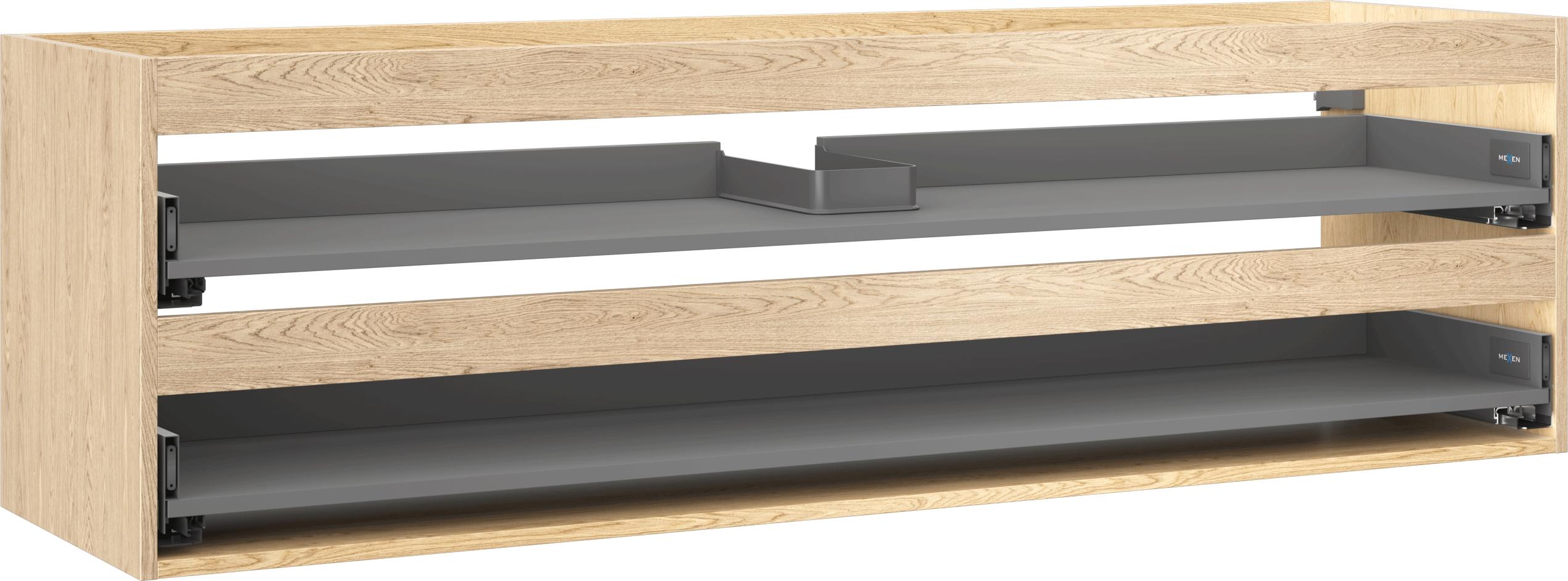 Mexen Box-A Korpuskorpus Schrank unter Waschbecken 160 cm, 2 Schubladen, Eiche - 91AX0-1600-470-2-81