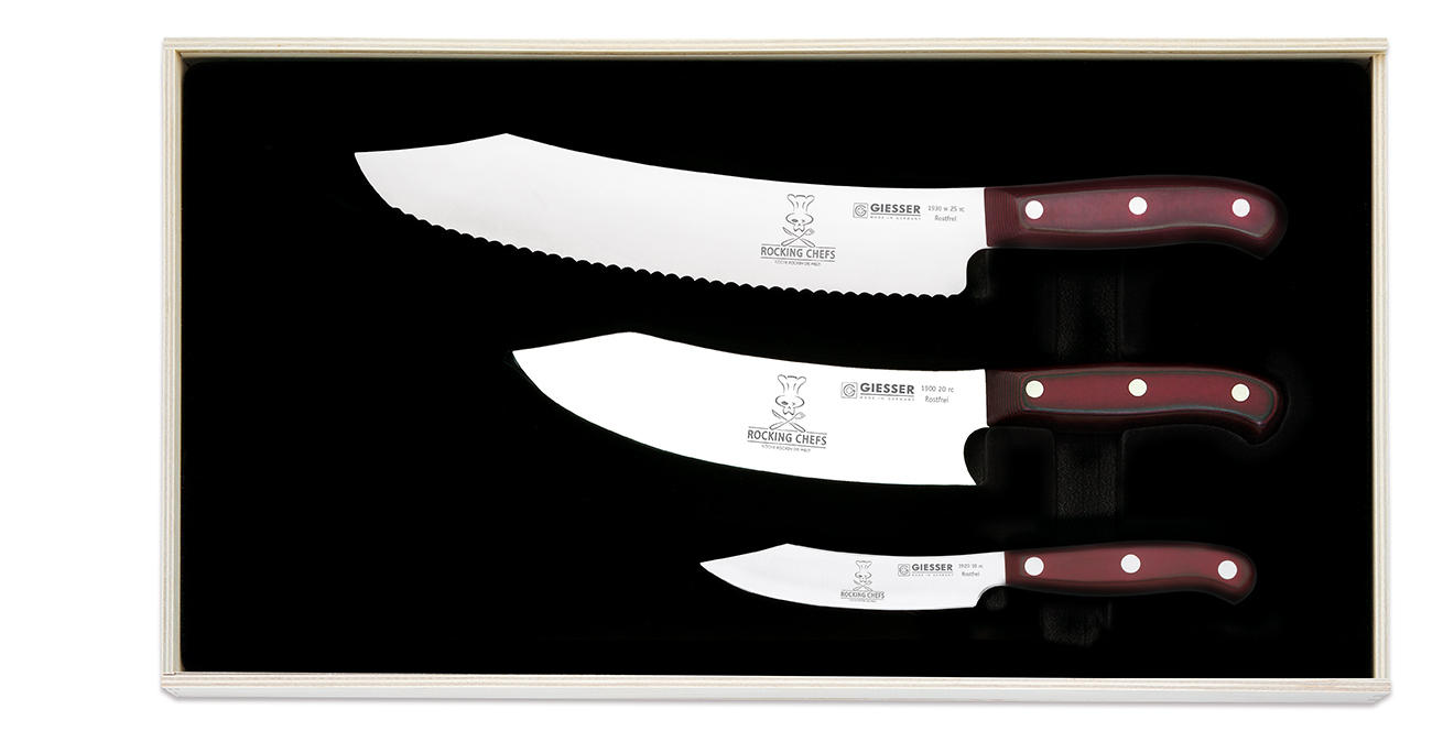 Giesser Messerfabrik GmbH Giesser, PremiumCut Set No. III Rocking Chef 1996 3 rc