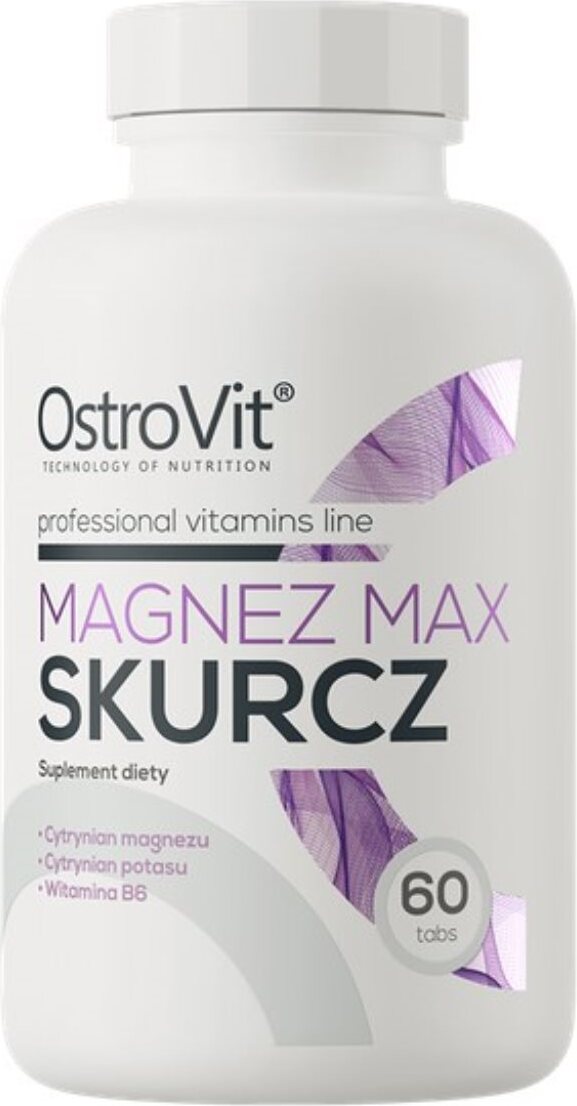 OstroVit, Magnesium Max Skurcz, 60 Tabletten - Langes Haltbarkeitsdatum! BI9138