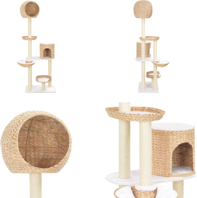 vidaXL Katzen Kratzbaum Sisal Seegras - Kratzbaum - Kratzbäume - Naturholz Kratzbaum - Naturholz Kratzbäume