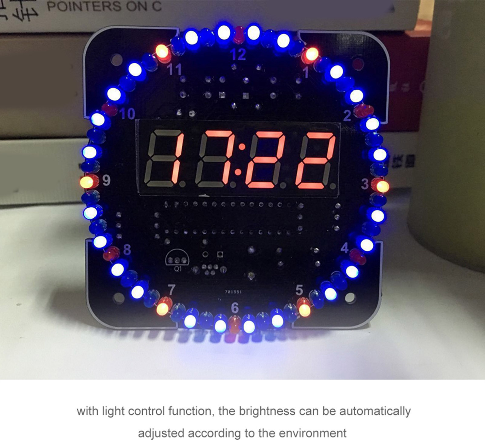 Cocosity Uhrenset,Uhrensuite,Uhrenset,DIY-Uhrenset,Multifunktionsuhrenset,Lichtsteuerungsuhrenset,Rotationsuhrenset,Digitaluhrenset,LED-Uhrenset,Uhrenset,Elektronikuhrenset,Temperaturuhrenset