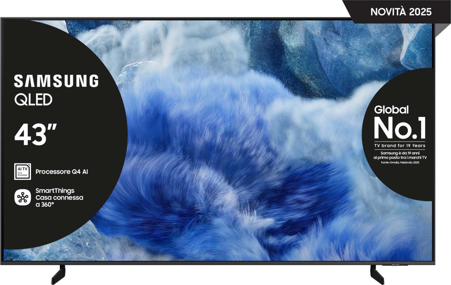 Samsung QE43Q8FAAUXZT, 109,2 cm (43"), 3840 x 2160 px, QLED, Smart TV, Wi-Fi, Šedá