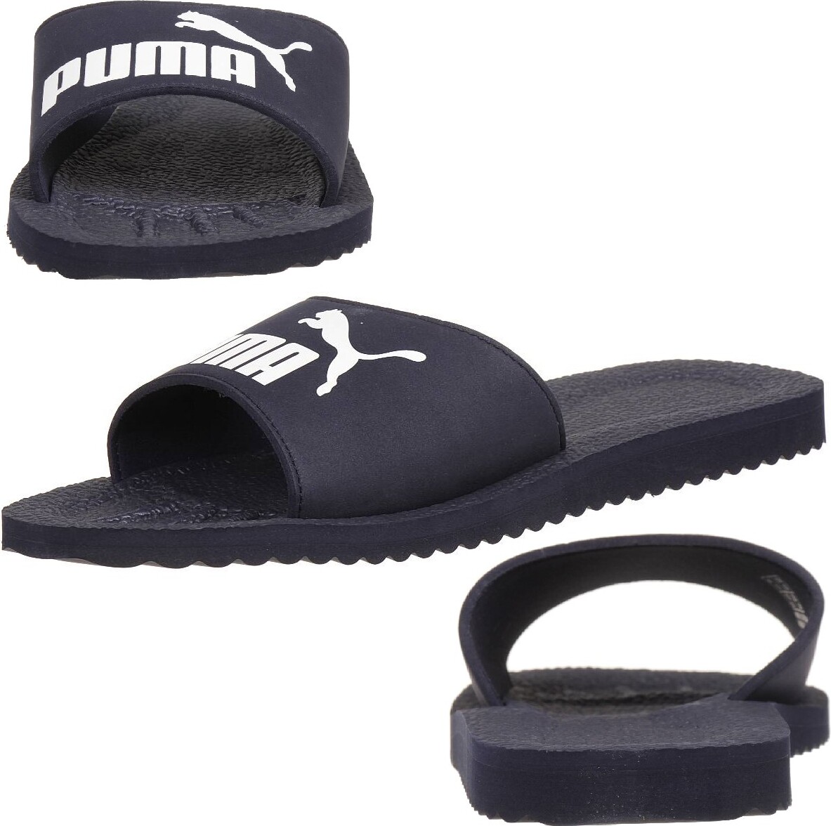 Puma Fußball Purecat Slide Badeschuhe Erwachsene navy weiß 38 360262