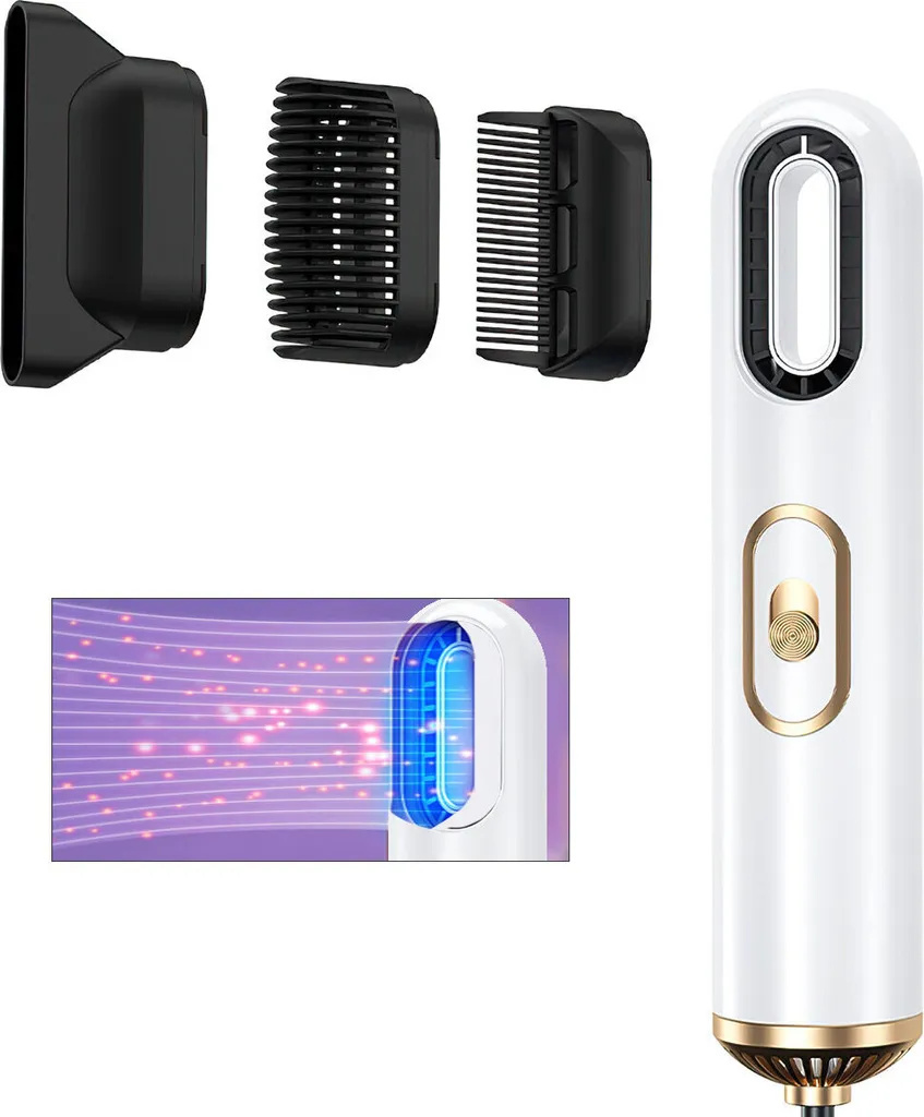 Dopwii Haartrockner, Negativ-Ionen-Haartrockner, 3 in 1, schnell trocknend, geräuscharm, weiß KAUF-WOHN-HB345-W-13