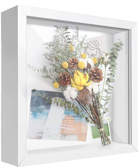 OEM Holz-Fotoecke - 3D-Schattenwurf - 20x20 cm - weiß und quadratisch 2026