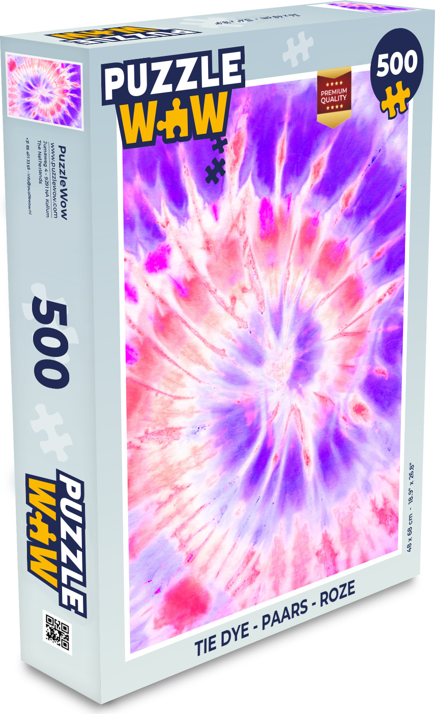 MuchoWow® Puzzle 500 Teile Krawattenfärbung - Lila - Rosa - Denken - Spiel - Toy 137|339249095